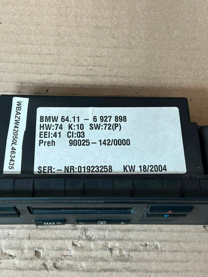 2004-2006 BMW X5 E53 Automatic Air Conditioning CLIMATE Control UNIT 6927898