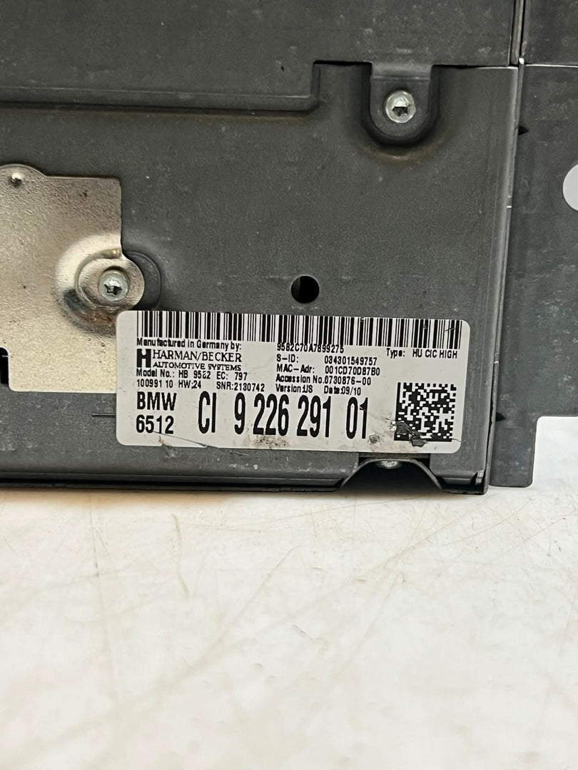 BMW 535i GT F07 F25 X3 CIC Radio Receiver with Navigation Control Unit 9226291