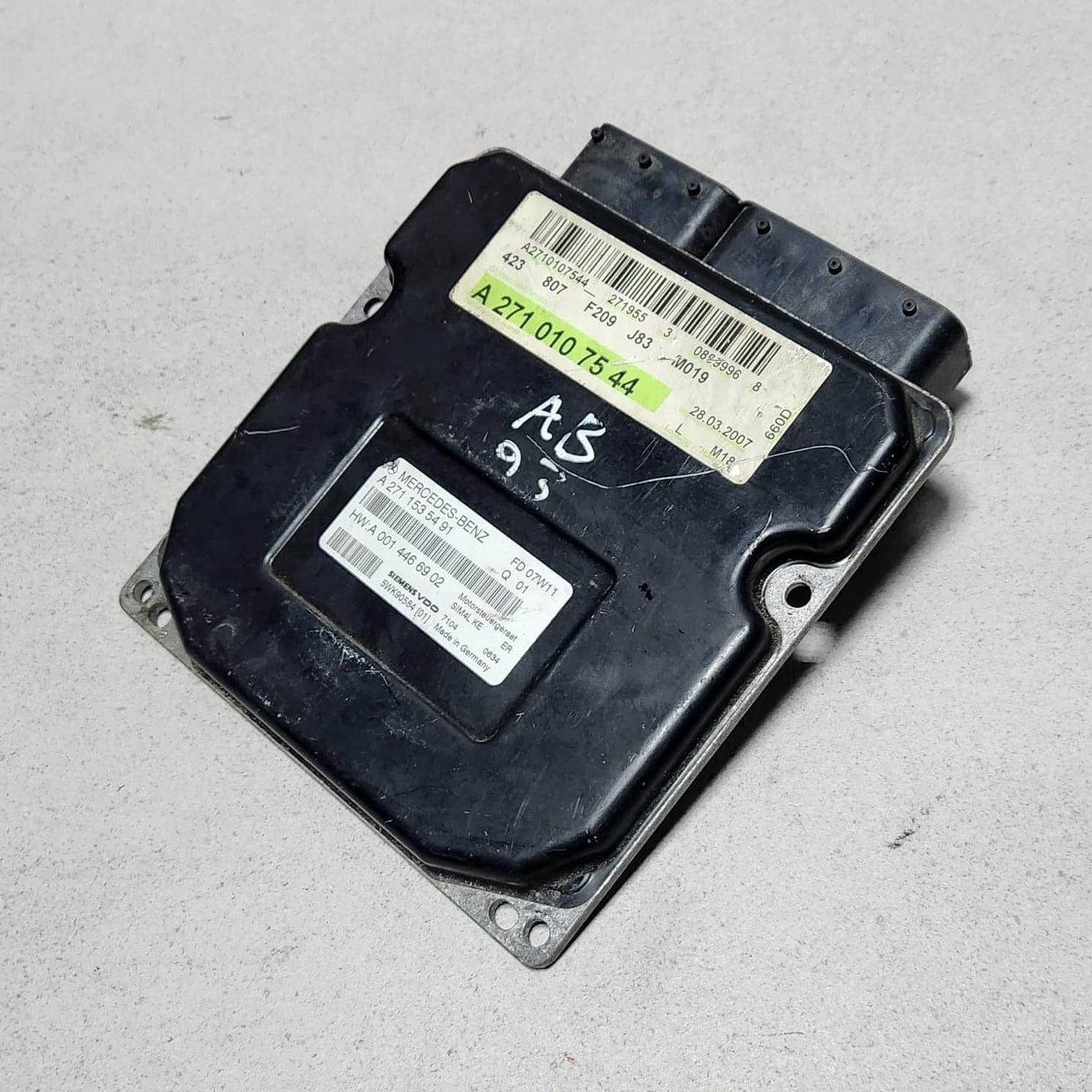 Engine Control Module A2710107544 Mercedes-Benz CLK Class W209 2006 1.8 200 Comp