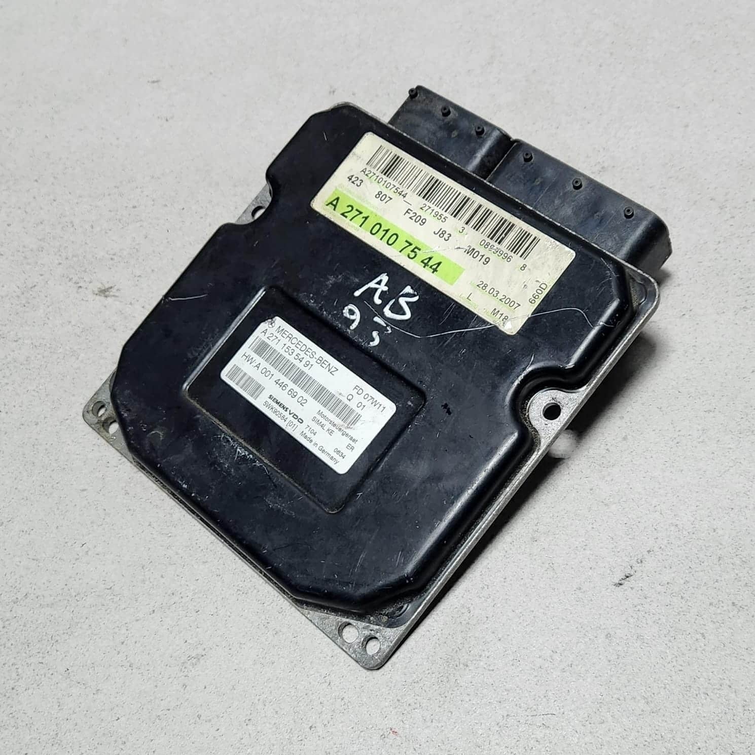 Engine Control Module A2710107544 Mercedes-Benz CLK Class W209 2006 1.8 200 Comp