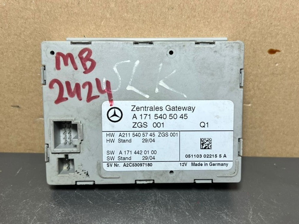 05-11 Mercedes-Benz R171 SLK350 Central Gateway Control Module A171 5405045 OEM