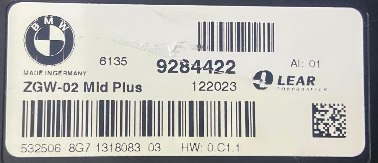 OEM BMW F10 F11 520D 530i GATEWAY CONTROL MODULE ECU 9284422 LEAR