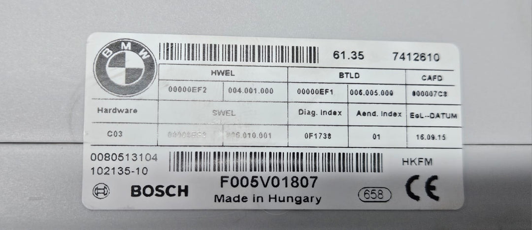 BMW X5 F15 X6 F16 Tailgate Function Control Module 7412610 OEM