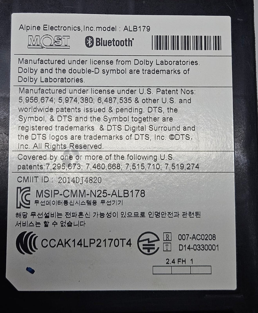 9437958-2019 BMW X2 F39 RHD Audio DVD Head Unit OEM