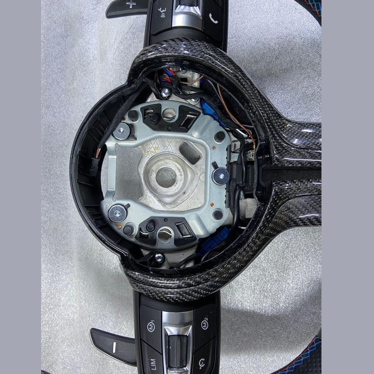 OEM BMW Carbon Fiber Steering Wheel F30 F32 Series MSport With Paddle Shifts LED