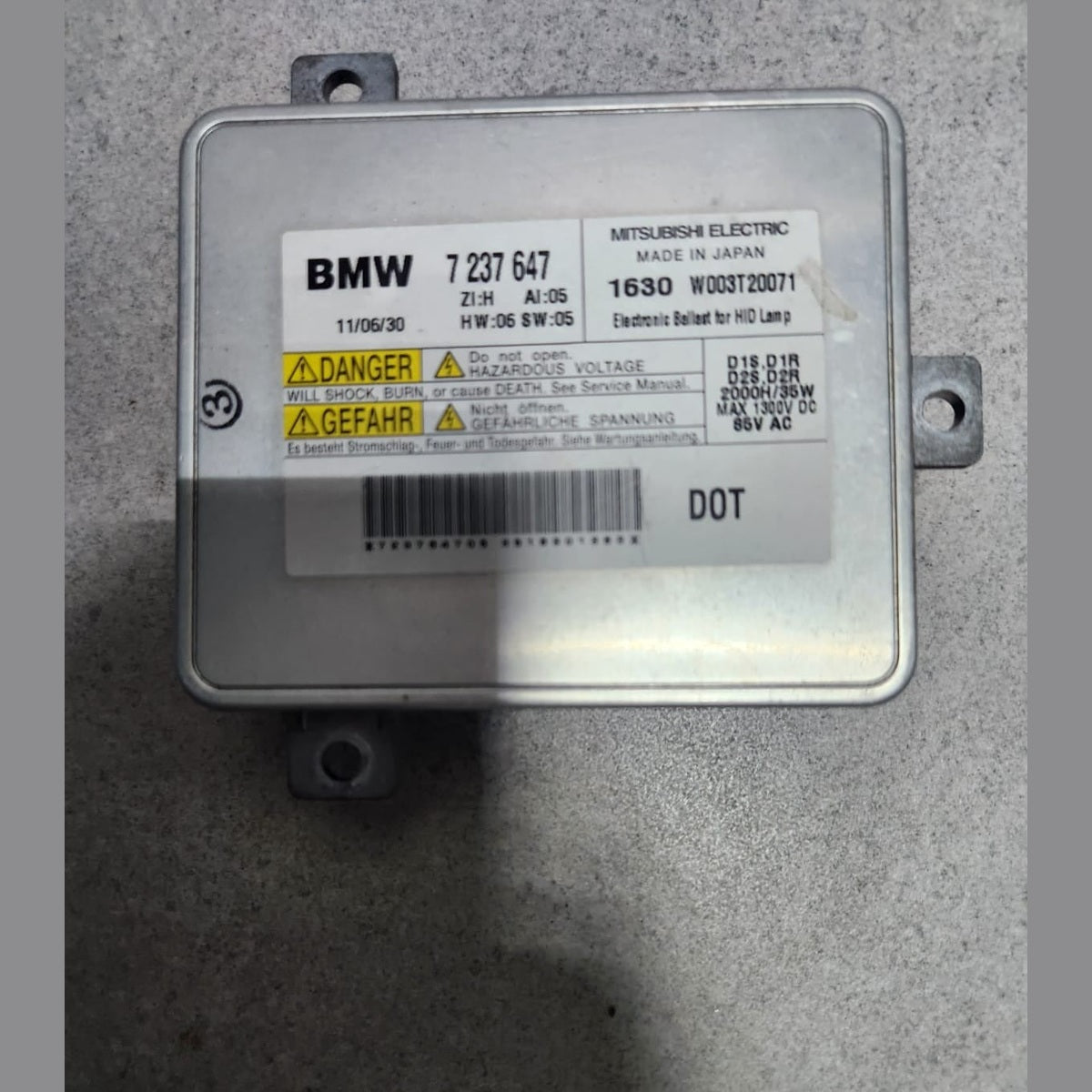 2010-2015 BMW X1 Xenon Headlight Control Ballast 7237647 E90 F10 F11 F01 F07 X1 