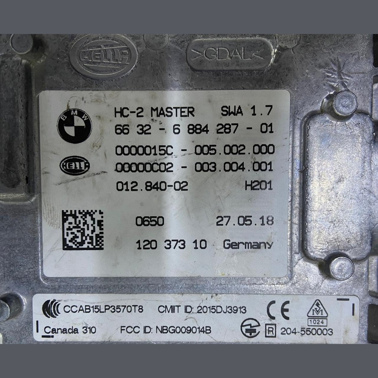 BMW F30 F31 F34 F32 F33 F36 Lane Change Warning Master LEFT 6884287 6886897