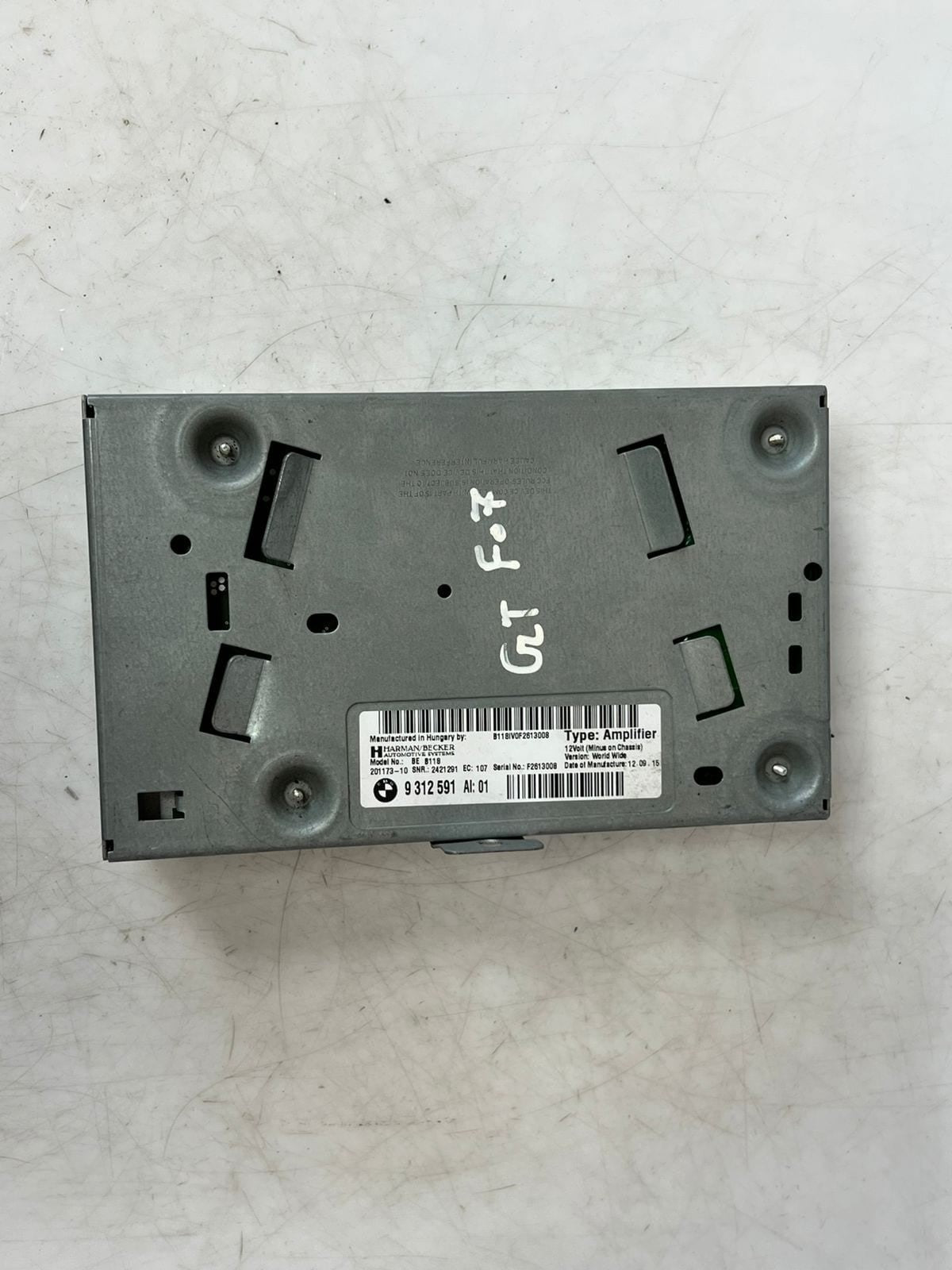 2014-2016 BMW 535i 550I GT Amplifier Hi-Fi AUDIO SOUND System 9312591 OEM