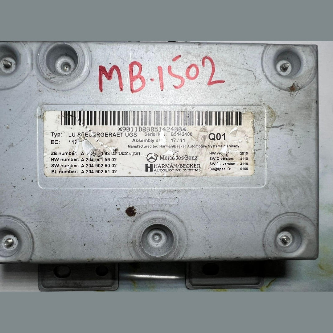 2010-2015 Mercedes-Benz C250 Media Interface Control Module A1729009302