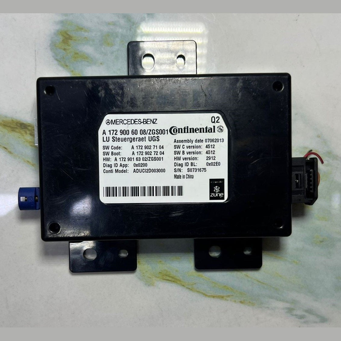 2013 Mercedes E250 Media Interface Control Unit A1729006008 W212 E-Class, W117