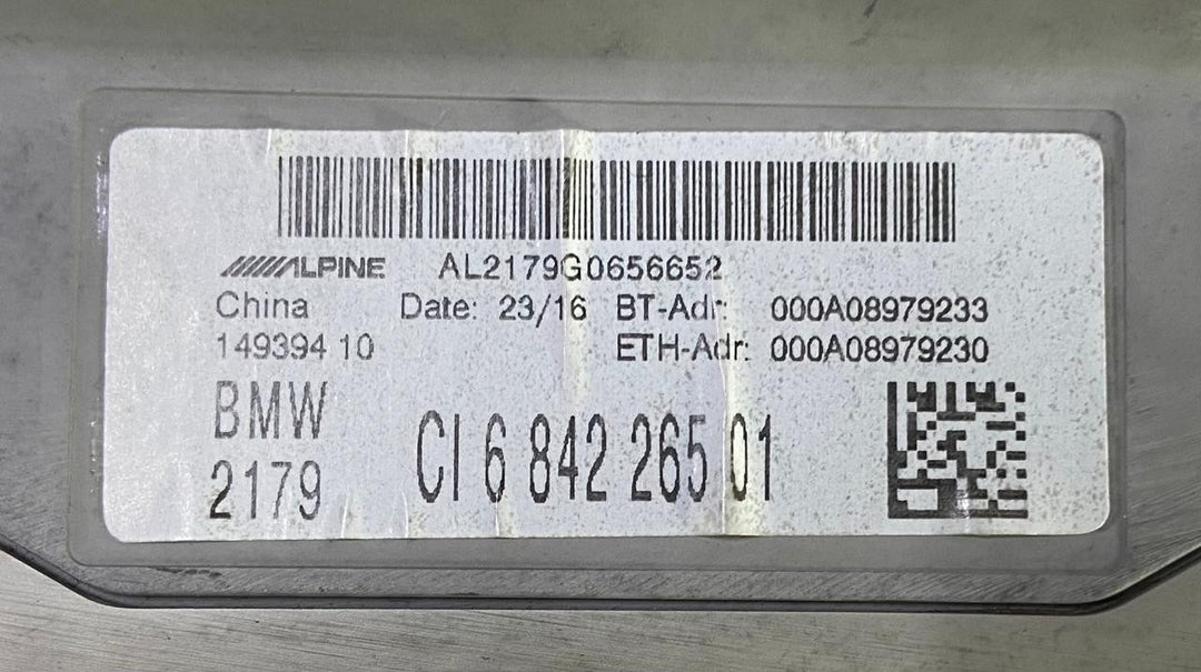 OEM BMW F48 DASH RADIO STEREO RECEIVER HEAD CONTROL MODULE UNIT CI 6842265 01