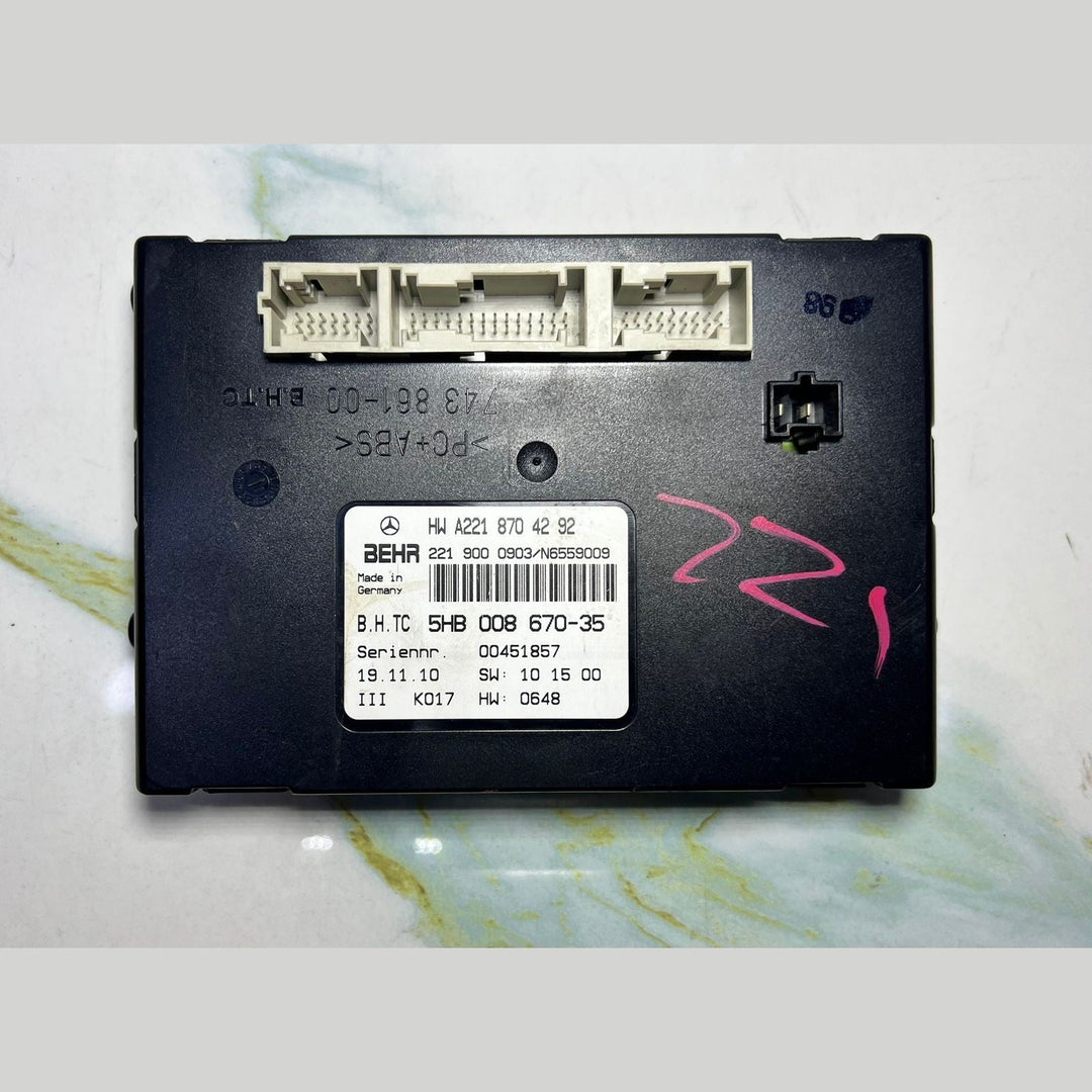 07-14 Mercedes W221 S550 CL550 AC A/C Heater Control Module A221 8704292 OEM