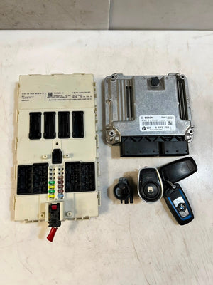 2013 BMW F30 N47N 328i Engine Control Unit ECU SET DDE+FEM+2KEYS 8573259 OEM