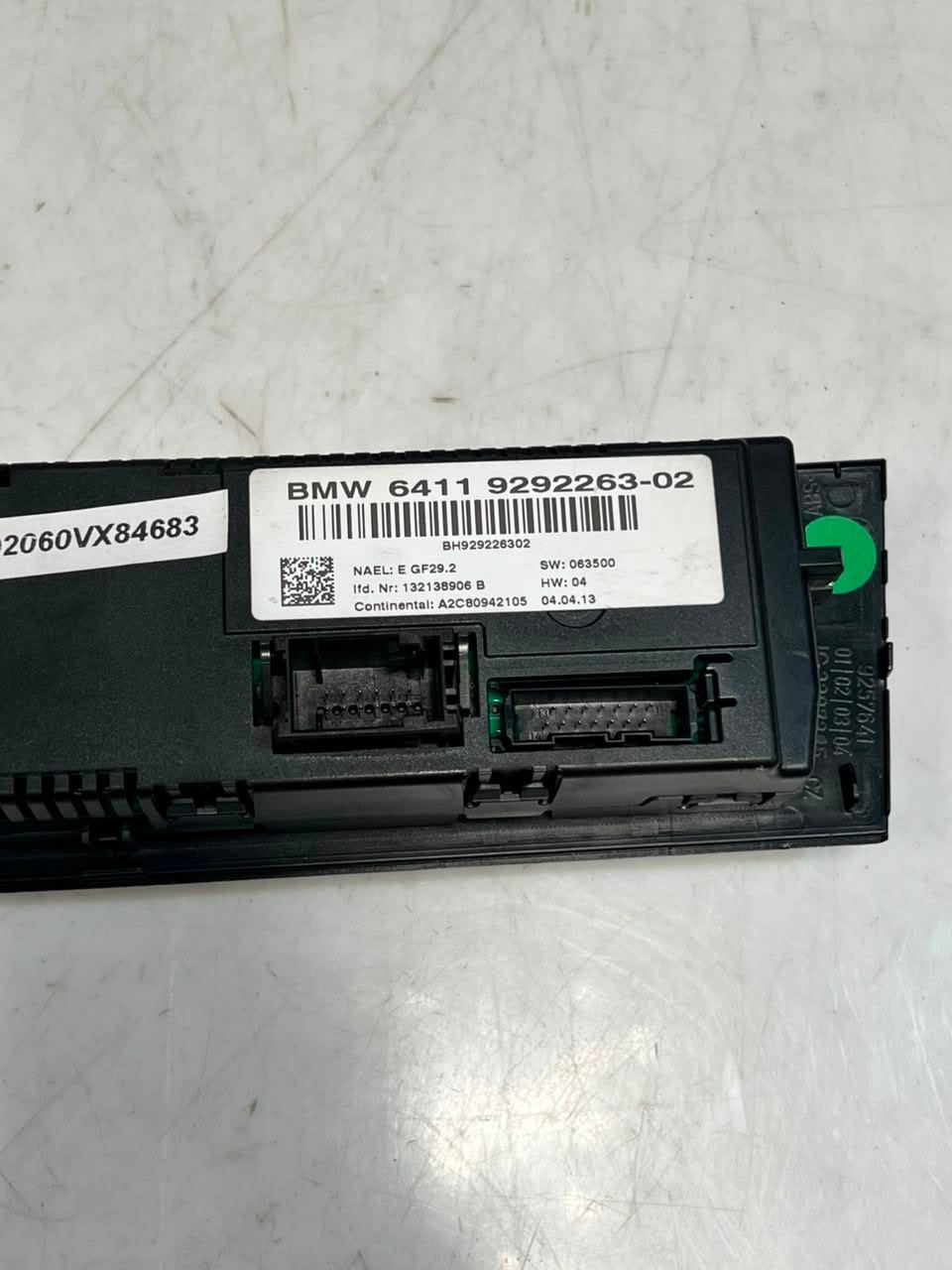 2013-2015 BMW X1 E84 E81 E87 E90 E91 Climate HEATER Control UNIT Panel 9292263