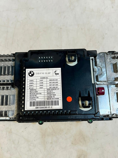 BMW 5 Series F10 F11 528i CID 10.25" Information Display Screen 926638501Z OEM