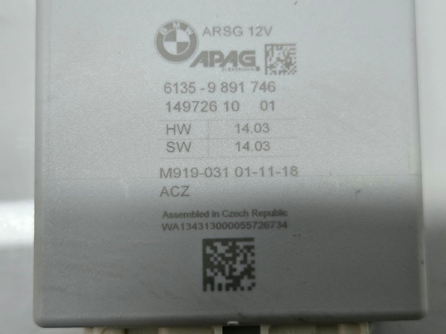  9891746-2019-2023 BMW X5 G05 RHD Roller Cover Control Module OEM