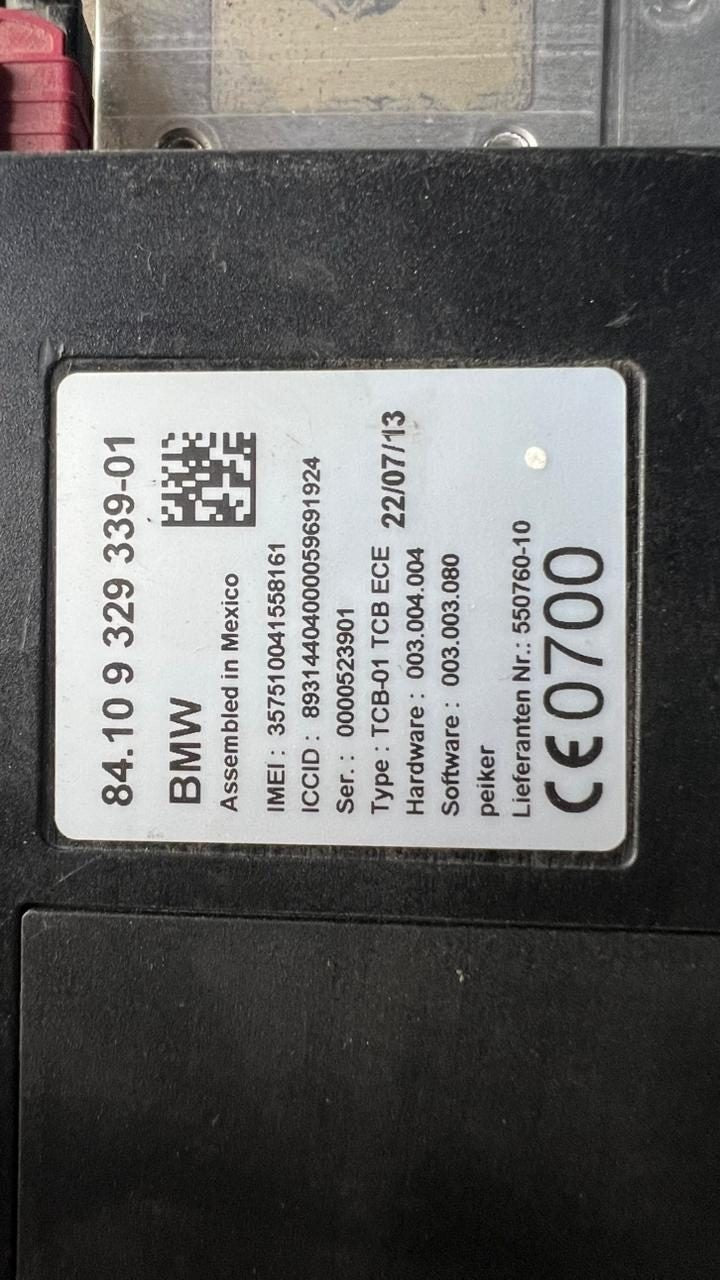 2012-2013 BMW 135i Bluetooth Module 9329339  1 2 3 4 5 Series F10 F11