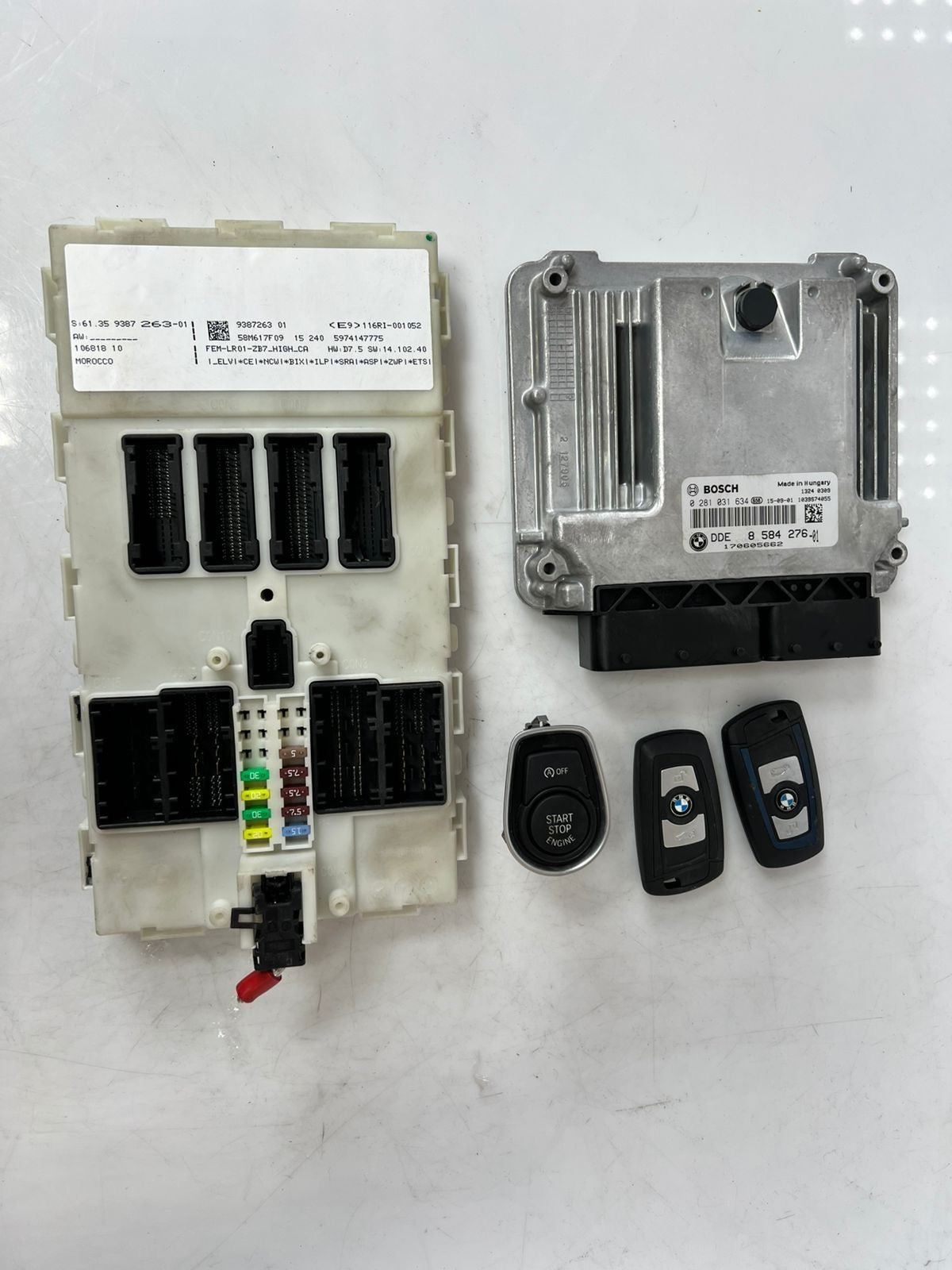 BMW F30 F31 320d ed Diesel N47N 163HP ECU Kit DDE 8584276 + 2Key + FEM Automatic