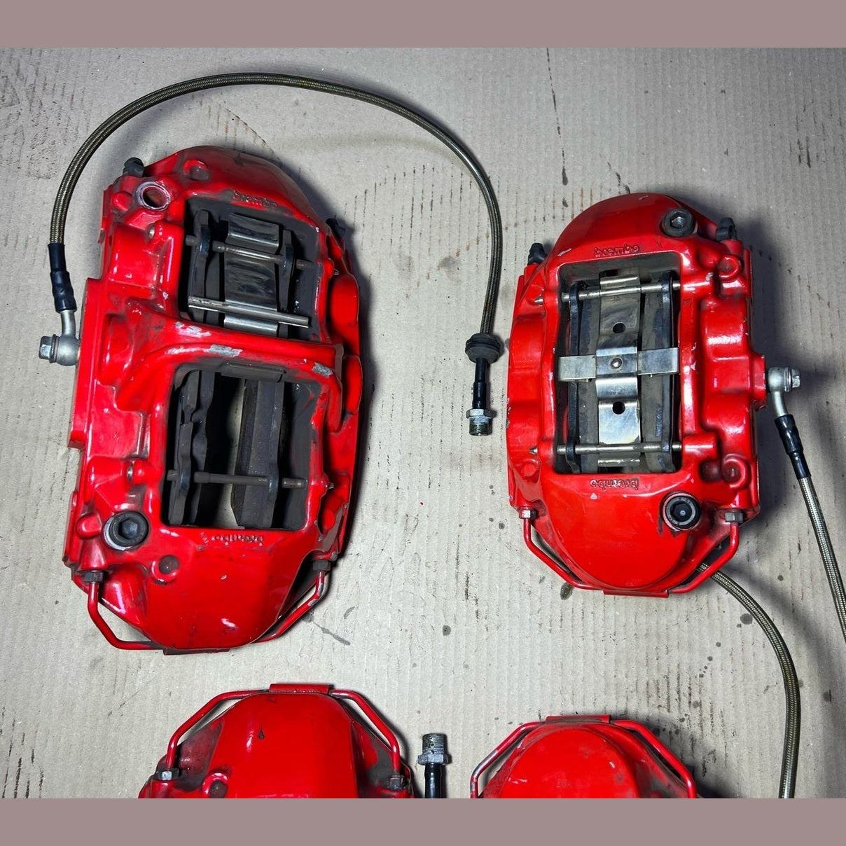 Mercedes-Benz E63 W212 AMG E-Class Front \ Rear Brembo Red Brake Calipers Set