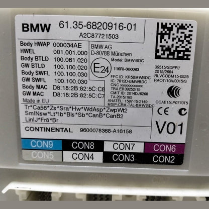 2016-2018 BMW 750 G12 750XI N63 Engine Control Module 8678936