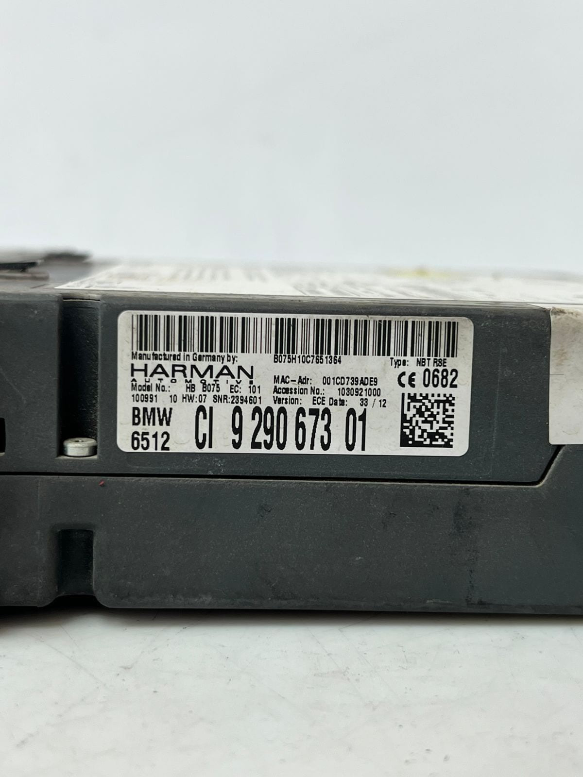 2012-2016 BMW M5 F10 F01 F02 F04 F07 F11 F18 HARMAN Rear DVD Player 9290673 OEM