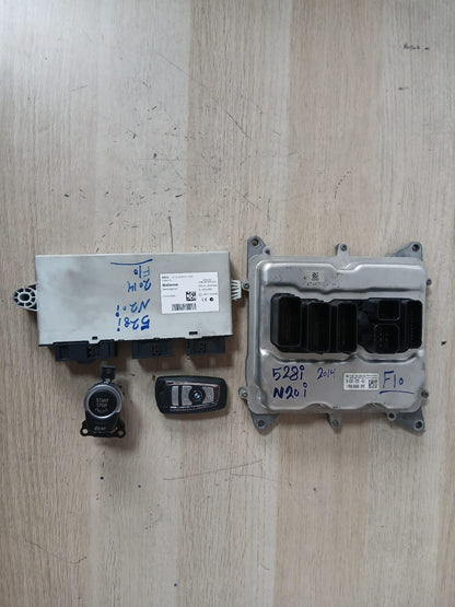 BMW  2014 F10 528i N20i ENGINE CONTROL Unit ECU SET DME 8631725 with key