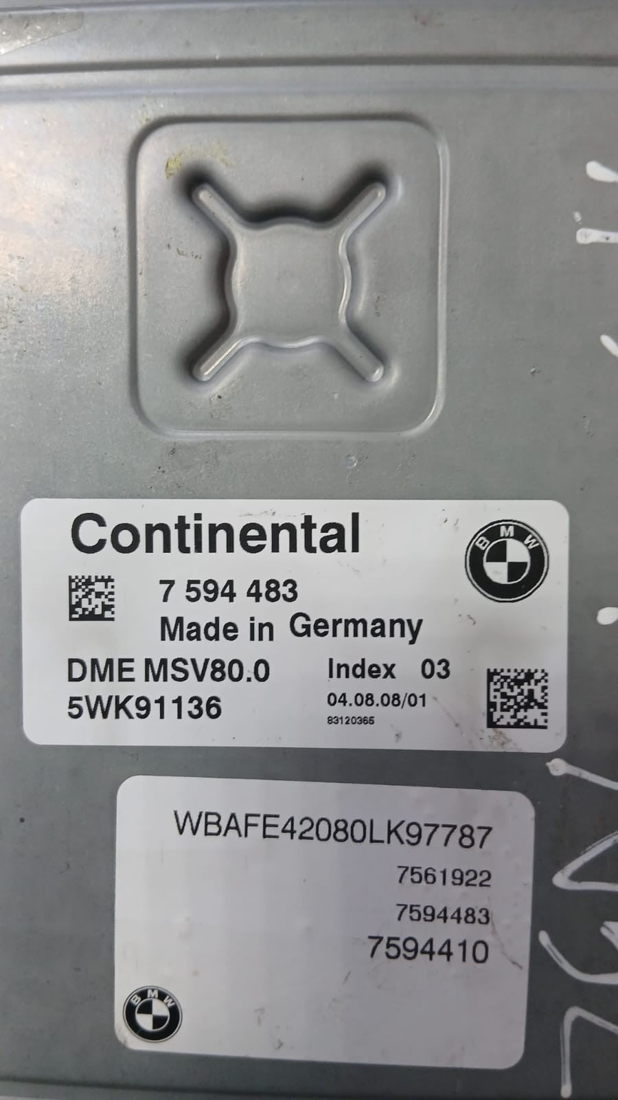 BMW X5 E70 N52 DME MSV80 ECU Kit 7594483 5WK91136 Complete Set OEM