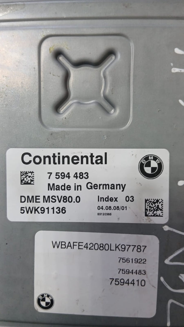 BMW X5 E70 N52 DME MSV80 ECU Kit 7594483 5WK91136 Complete Set OEM