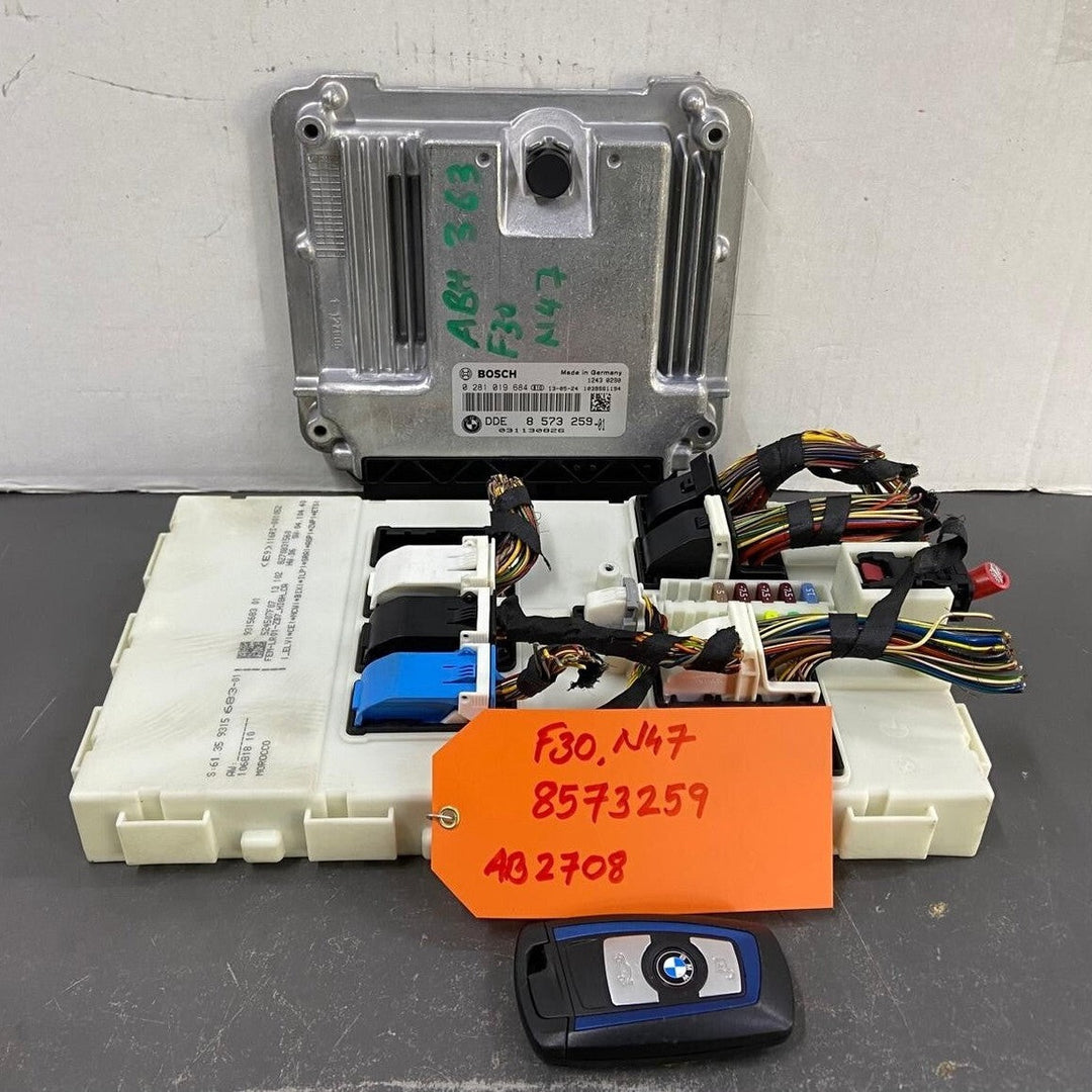 OEM BMW 320d N47N F30 2013 ENGINE CONTROL UNIT DDE ECU KIT 8573259 USED