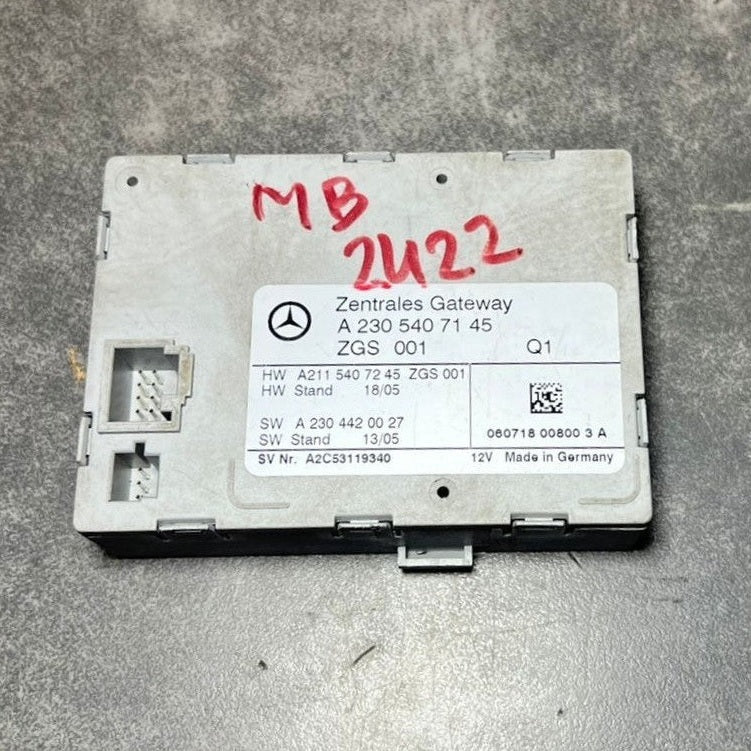 2001-2007 Mercedes-Benz W230 SL Central Gateway Control Module A230 5407145 OEM