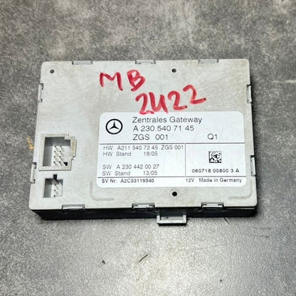 2001-2007 Mercedes-Benz W230 SL Central Gateway Control Module A230 5407145 OEM