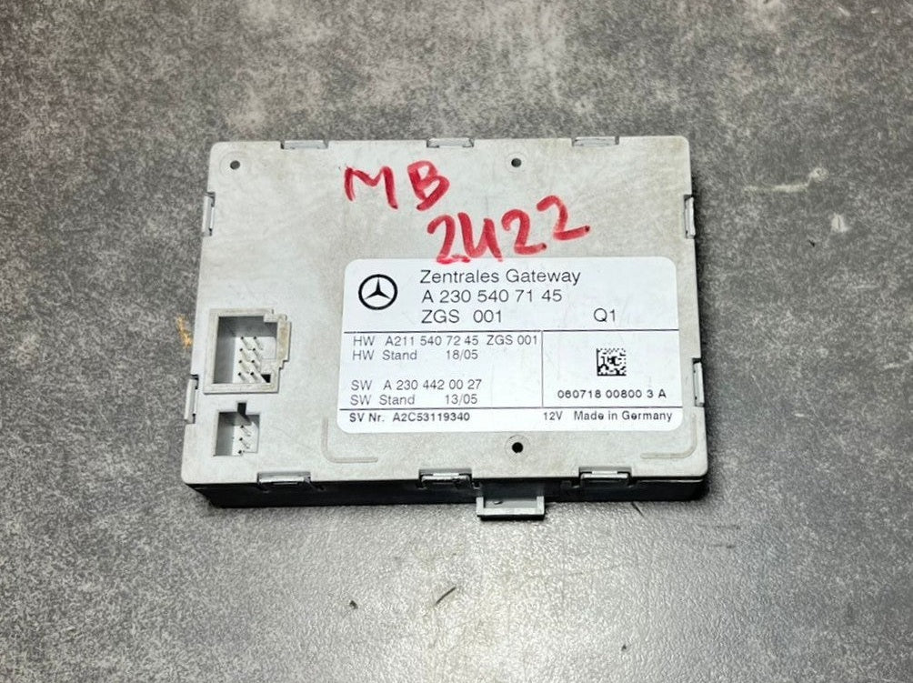 2001-2007 Mercedes-Benz W230 SL Central Gateway Control Module A230 5407145 OEM