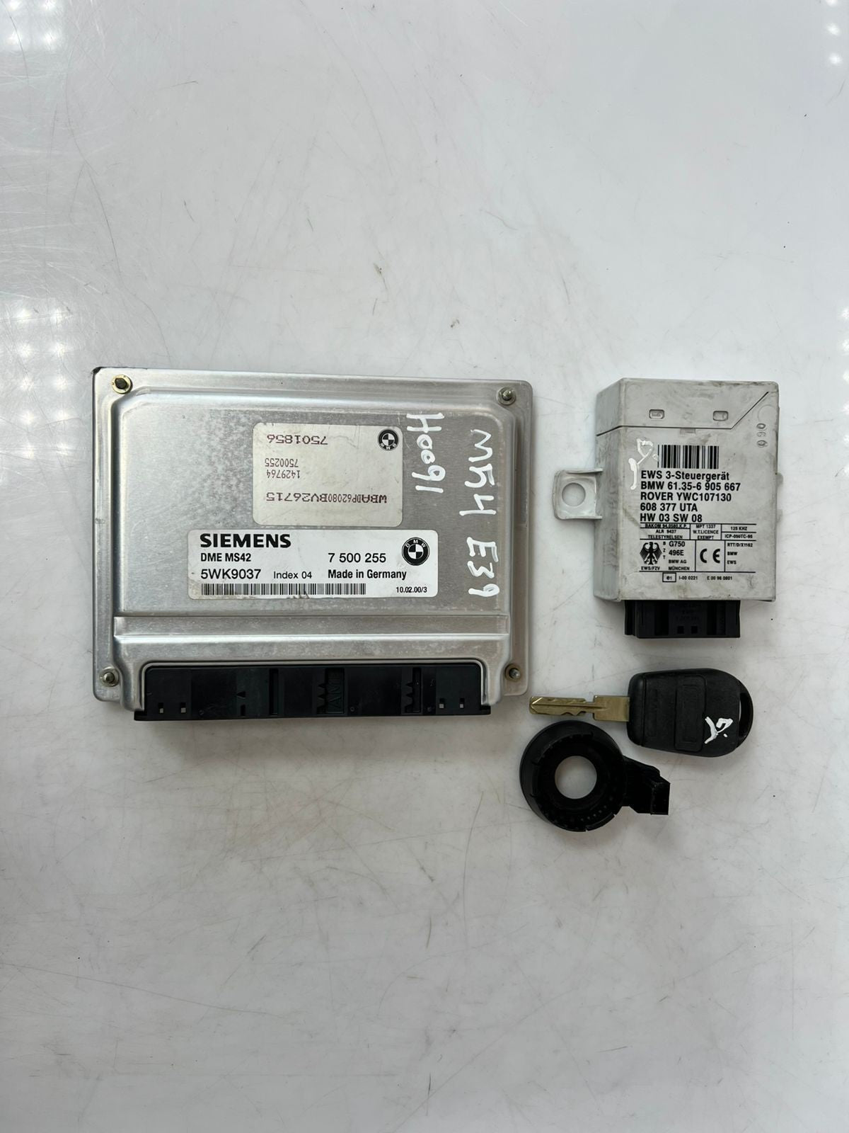 BMW 3 Series E46 328ci M52 Engine ECU Lockset DME 5WK9037 7500255