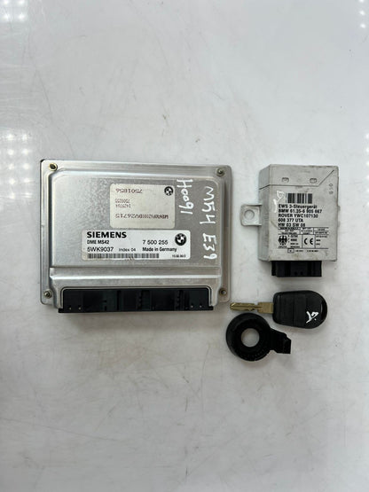 BMW 3 Series E46 328ci M52 Engine ECU Lockset DME 5WK9037 7500255