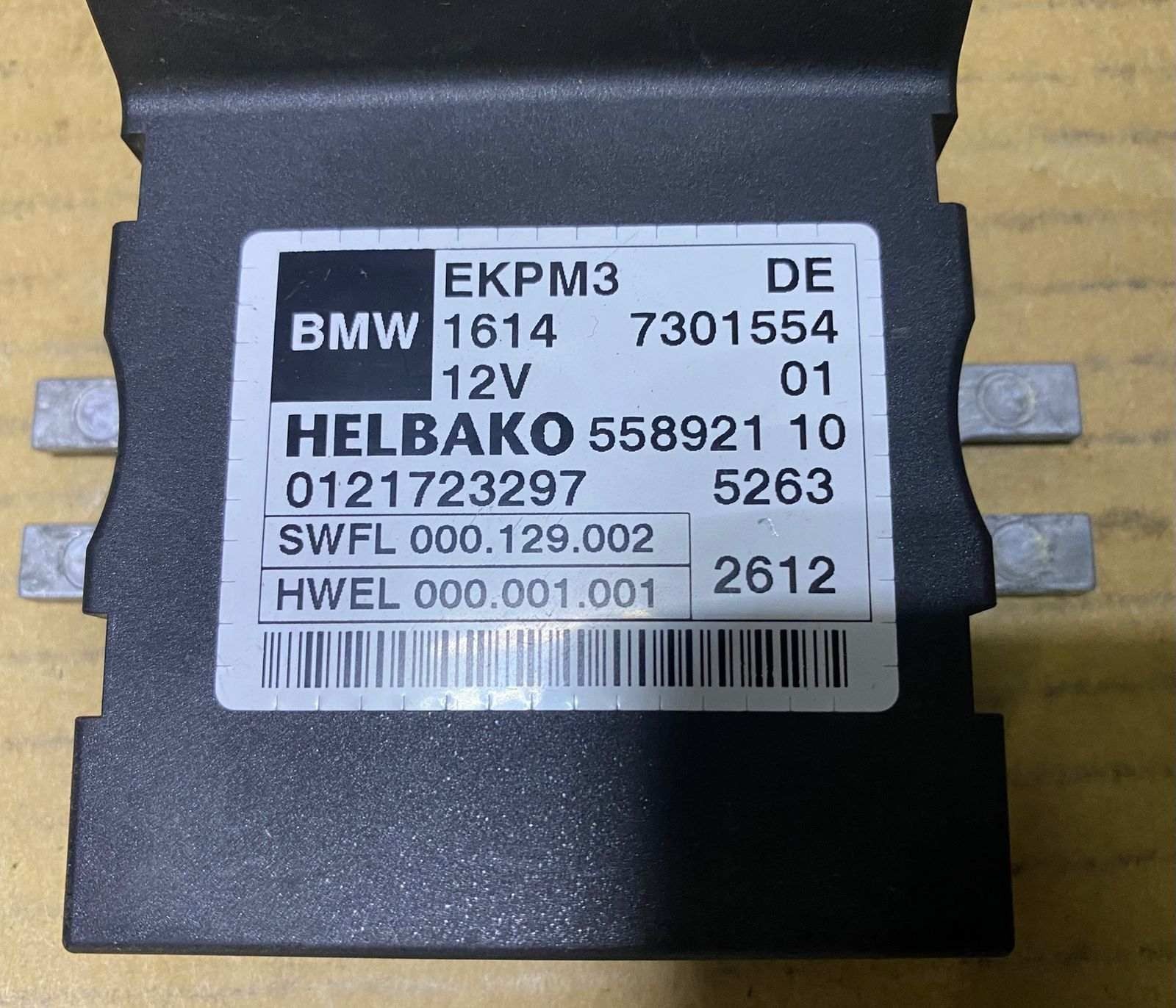 2014-2015 BMW 328d Fuel Pump Control Module 7301554 328i, 335i, 328d, and 640i G