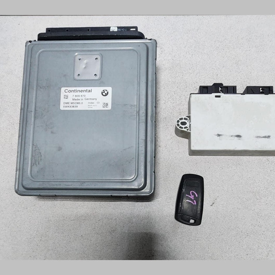 2009-2015 BMW 750i Engine Control Module 7609670 N63 V8 4.4 ECU SET F02