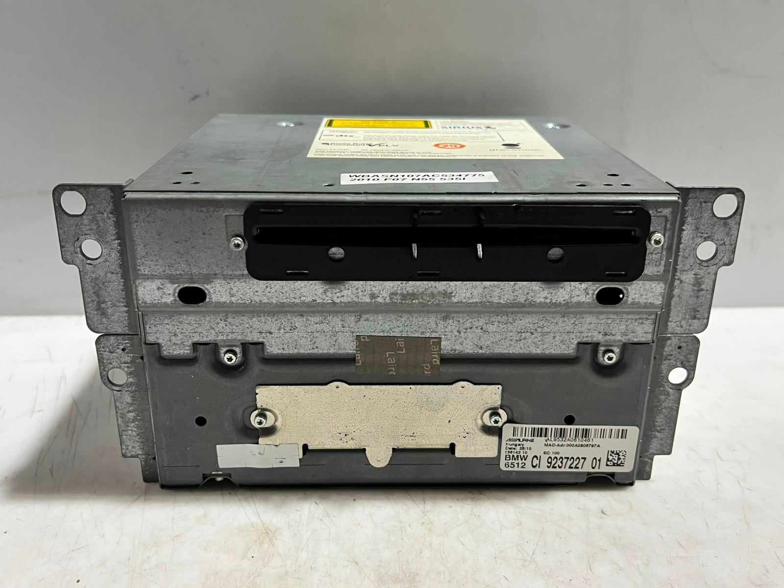 2010 BMW 5 Series GT F07 N55 535I models Radio HEAD UNIT CD NBT 9237227 OEM