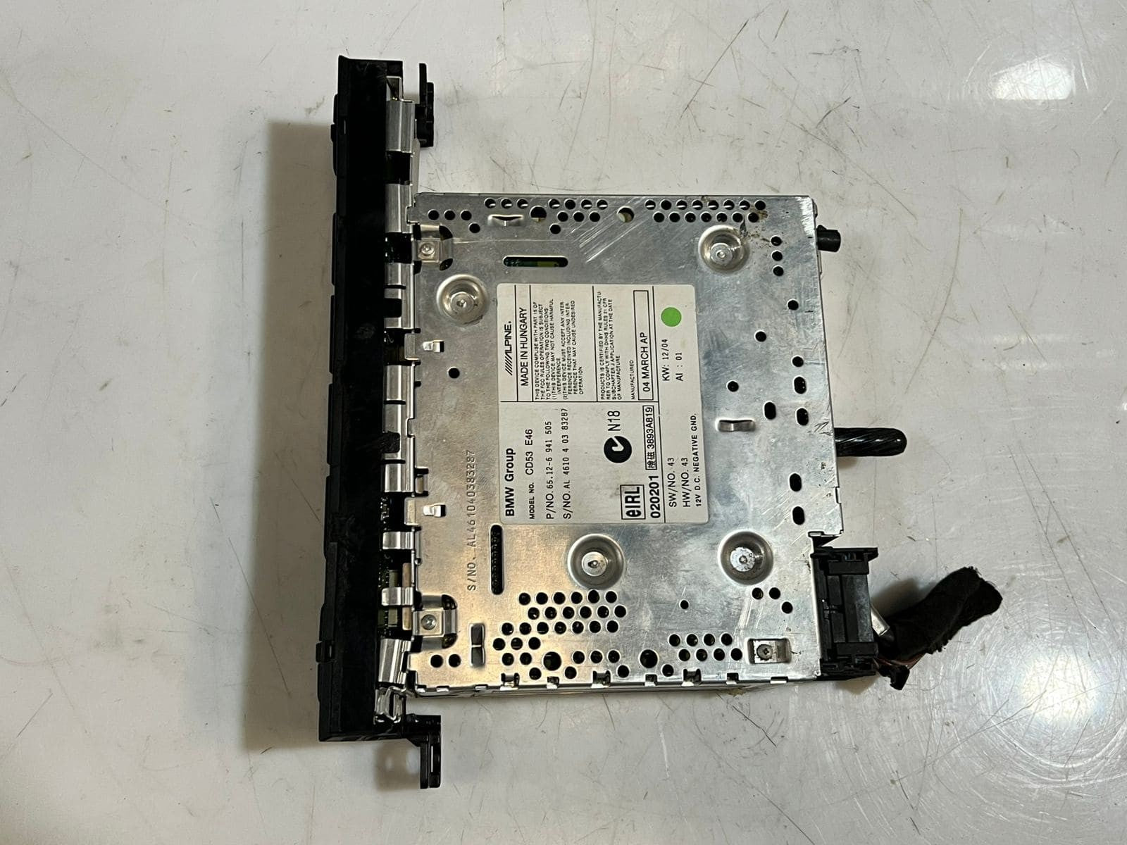 02-06 BMW 325i 3 Series E46 Radio AM FM Business Single Disc CD Player 6941505