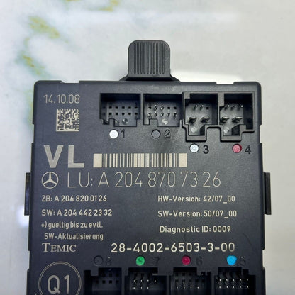 2008-2018 Mercedes-Benz C300 Door Control Module A2048707326 W204 C-Class and X2