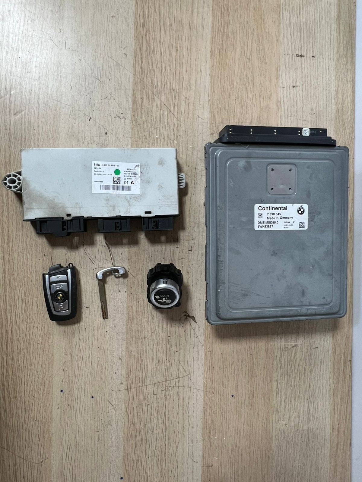 BMW 750Li N63 MSD85.0 ENGINE CONTROL UNIT ECU COMPLETE SET 7598345