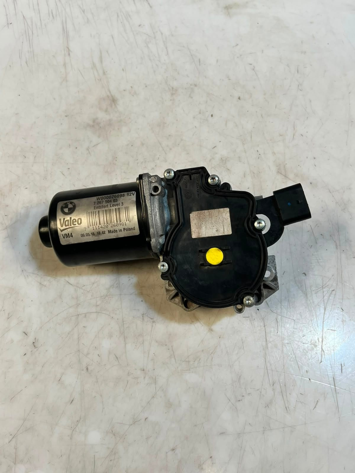 2017 BMW M4 F30 F20 F21 F31 Front Wiper Motor & Linkage 7267504 OEM