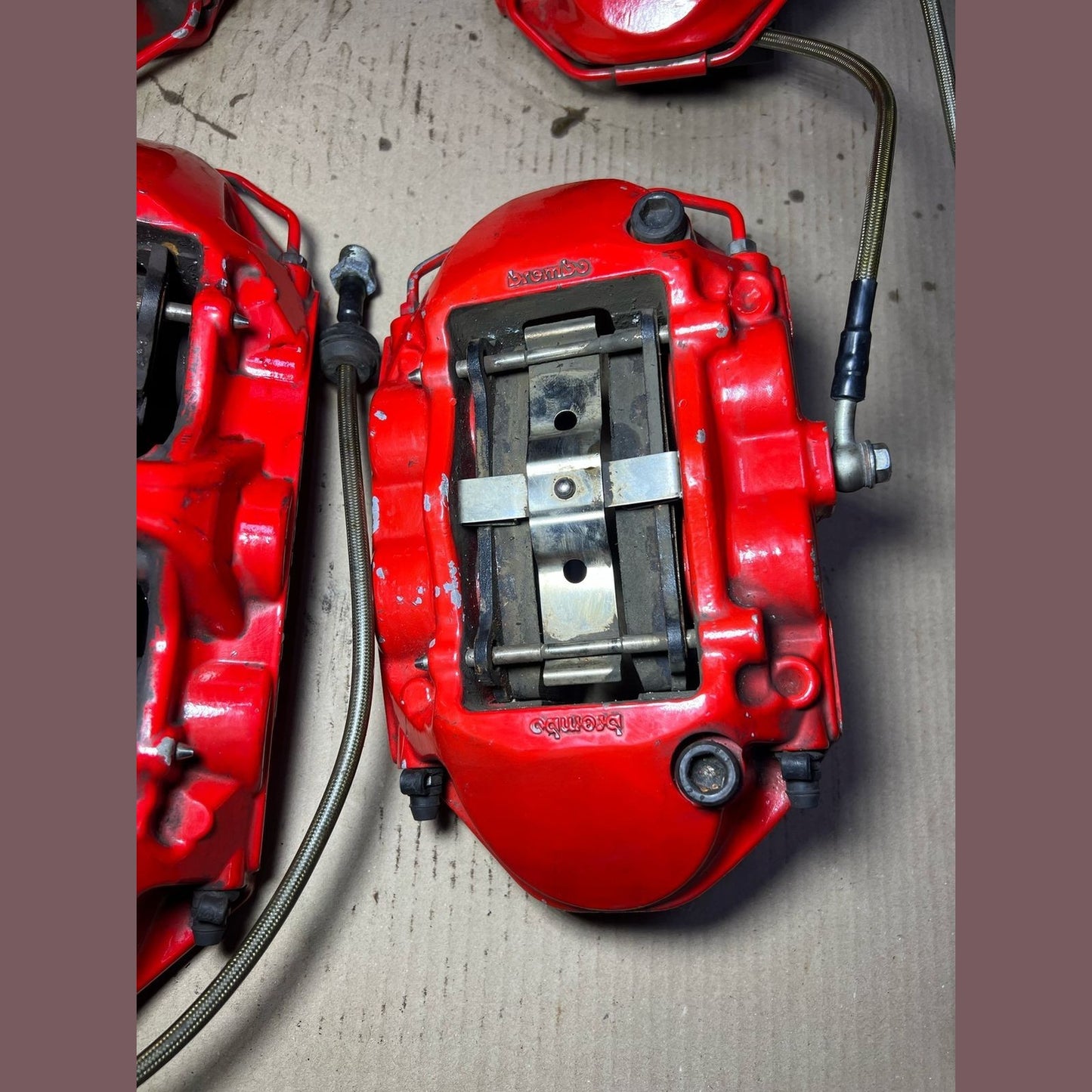 Mercedes-Benz E63 W212 AMG E-Class Front \ Rear Brembo Red Brake Calipers Set