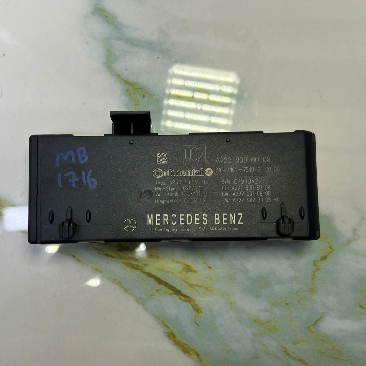 Genuine Mercedes-Benz W222 S-Class Trunk Lid Control Unit A 222 900 60 08