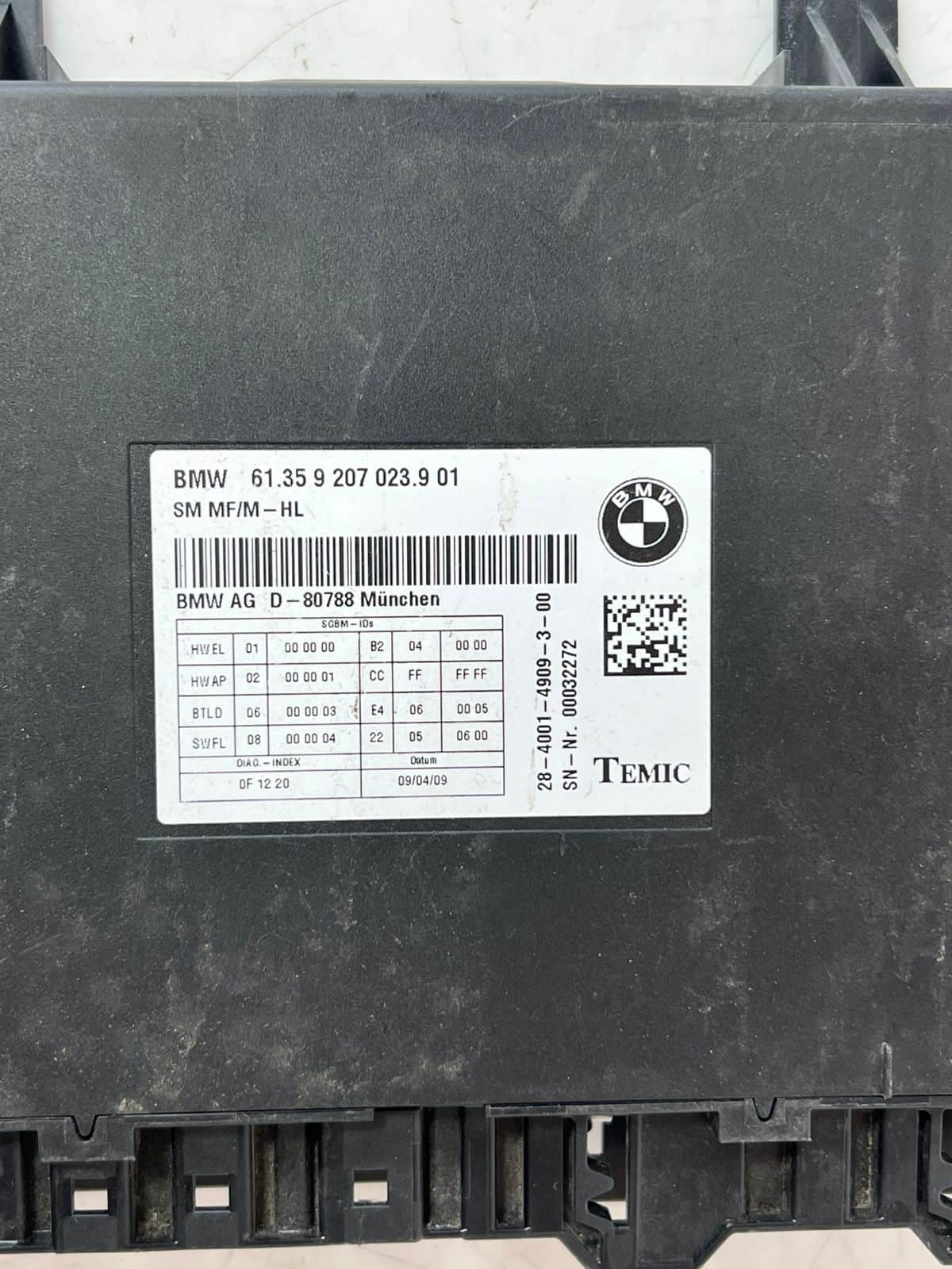 2009-2012 BMW 750i F01 7 Series Seat Control Module 9207023 OEM