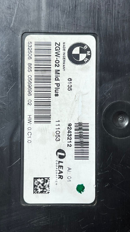2010-16 BMW 550i Central Gateway Control Module 9243212 F06 F12 F13 6' F10 5'