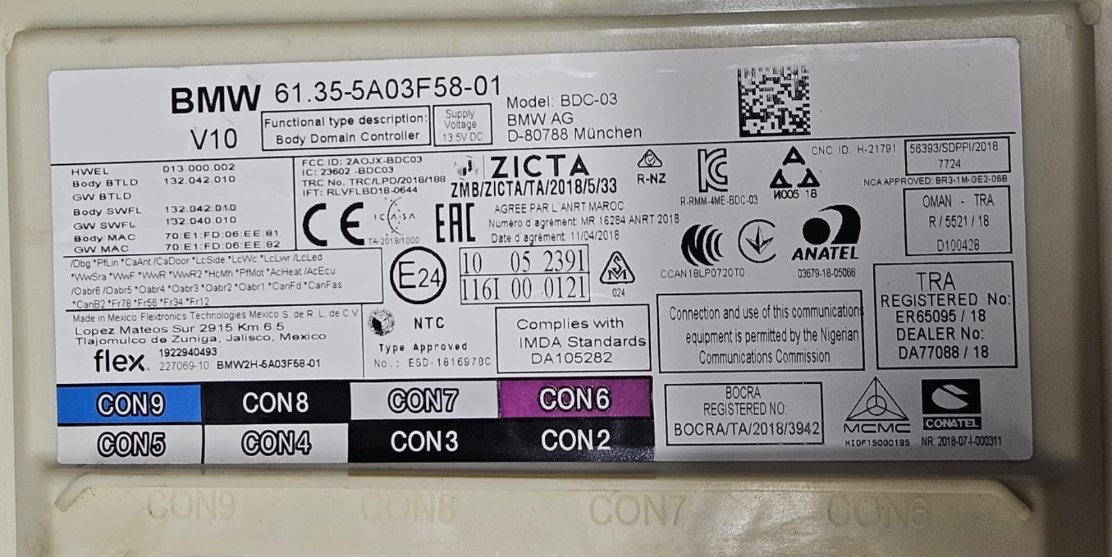 BMW X5 G05 B57S RHD 2019 ENGINE CONTROL UNIT ECU SET DDE 9886569 OEM