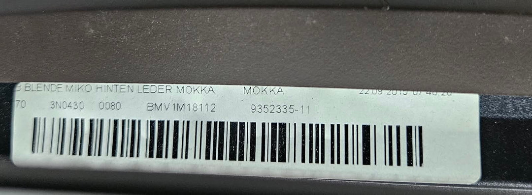 9352335-2015-2022 BMW BMW 7 Series G11 G12 Climate Control Panel Rear OEM