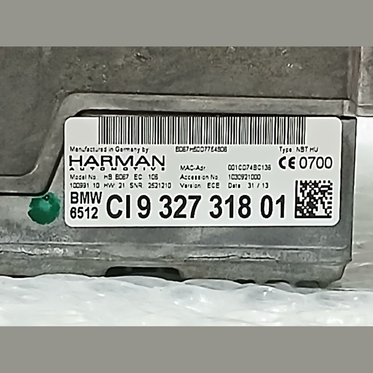 BMW 3 5 6 SERIES F30 F31 F10 F11 F12 F13 SAT NAV HEAD UNIT 9327318 HARMAN