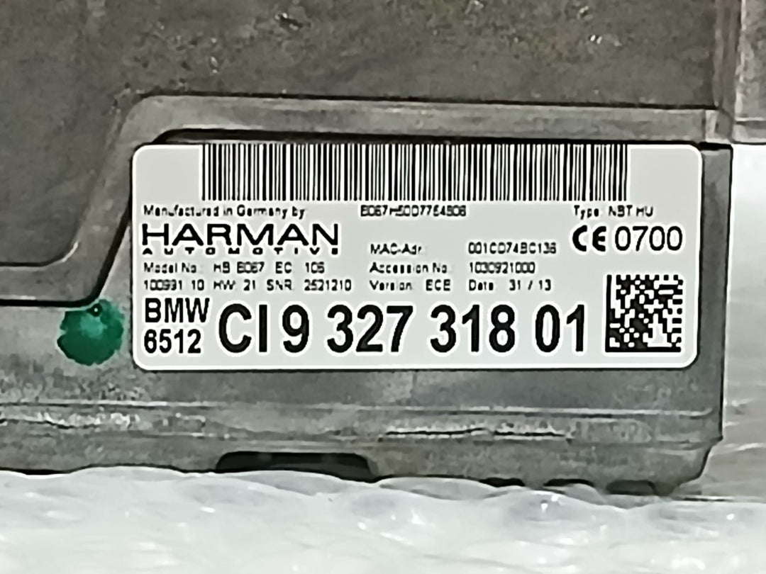 BMW 3 5 6 SERIES F30 F31 F10 F11 F12 F13 SAT NAV HEAD UNIT 9327318 HARMAN