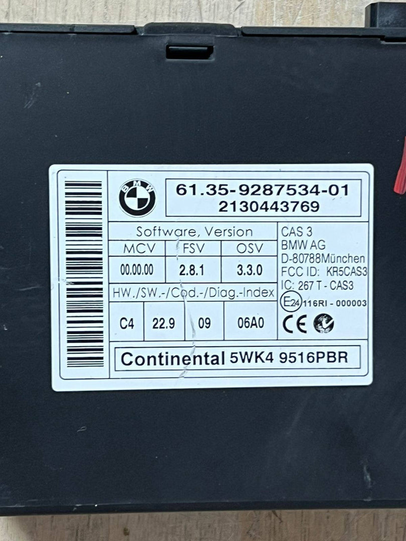 2011-2013 BMW 135i Cas Control Module 9287534 X1 E84 CAS 3 C4